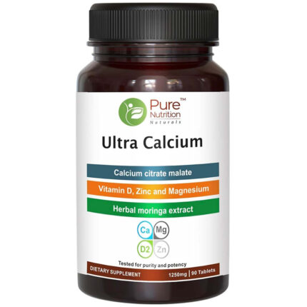Pure Nutrition Ultra Calcium Citrate 1000mg 90 Veg Tabs Non-GMO Gluten-Free